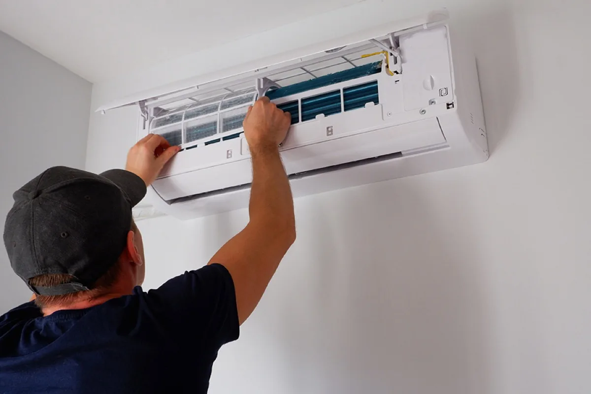 Split system air conditioner installation